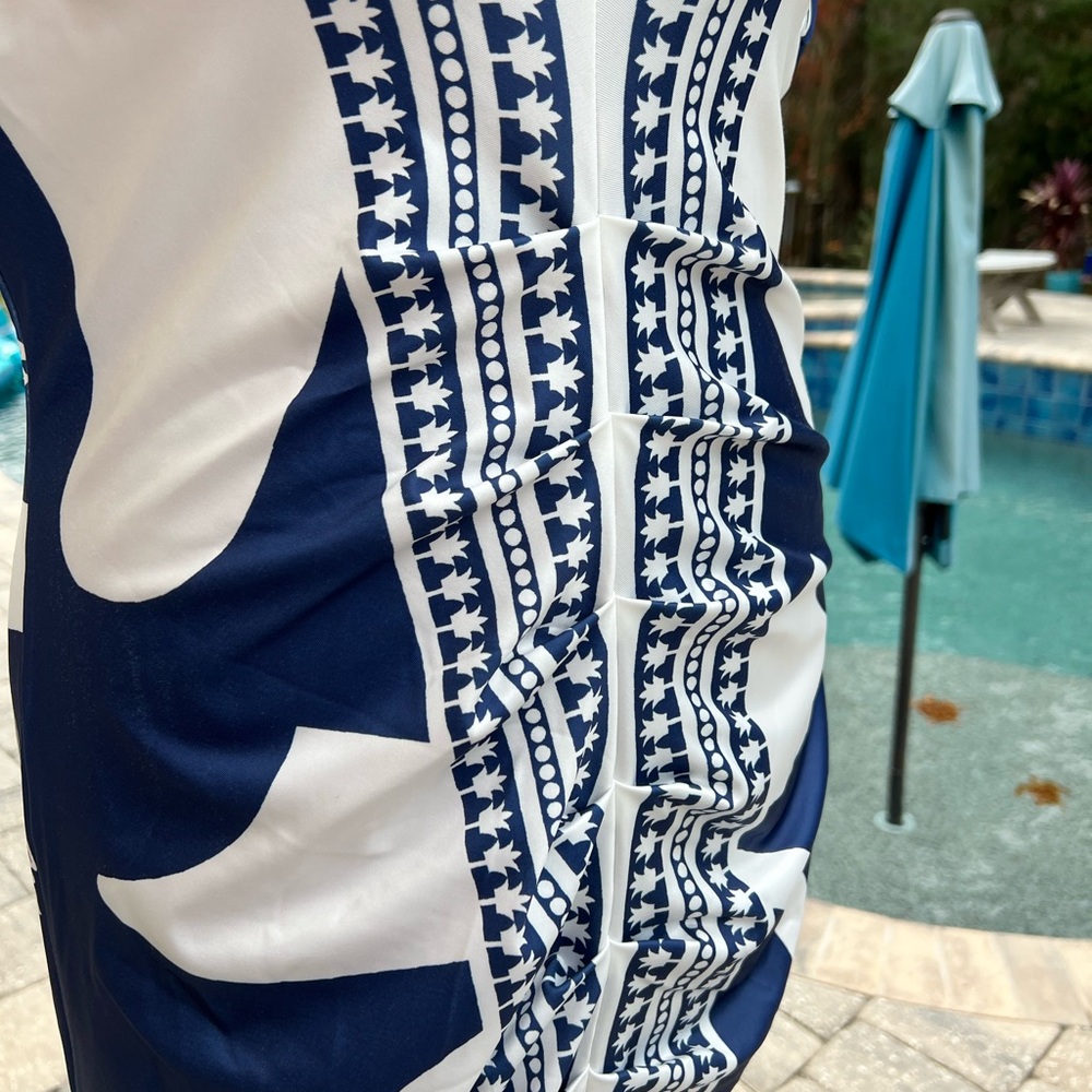 SHEIN Navy and White Floral Swim Coverup or Dress - Picture 4 of 6
